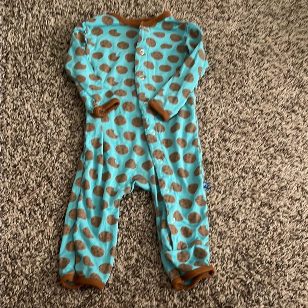 KicKee Pants Cookie Print Snap Onesie